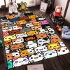Colorful Cartoon Cat Pattern Carpet - Cute Animal Design for Home Decor Suitable for use as an anti-slip for room and bedroom sofas