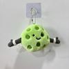 Pickleball Plush Toy Keychain Cartoon Green Pickleball Soft Stuffed Doll Pendant Car Key Ring Backpack Bag Decor Kid Gift