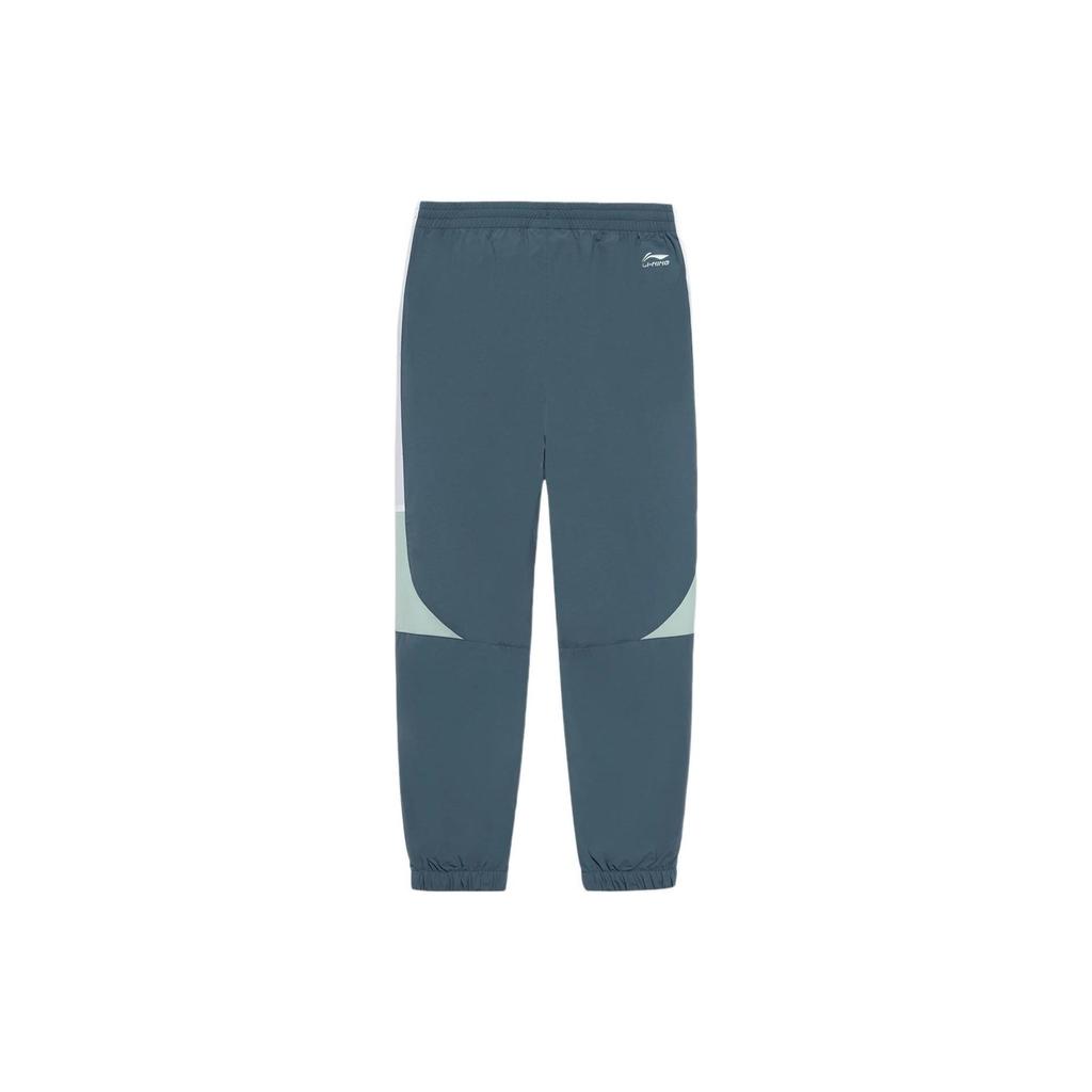 Li Ning Color Block Long Pants Men Bottoms Eggshell-Blue AYKS309-4