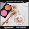 Compact Waist Makeup Brush: Fluffy Large Powder Brush, Soft Bristles for Blush & Setting Powder, Ideal for Nail Art Dusting.