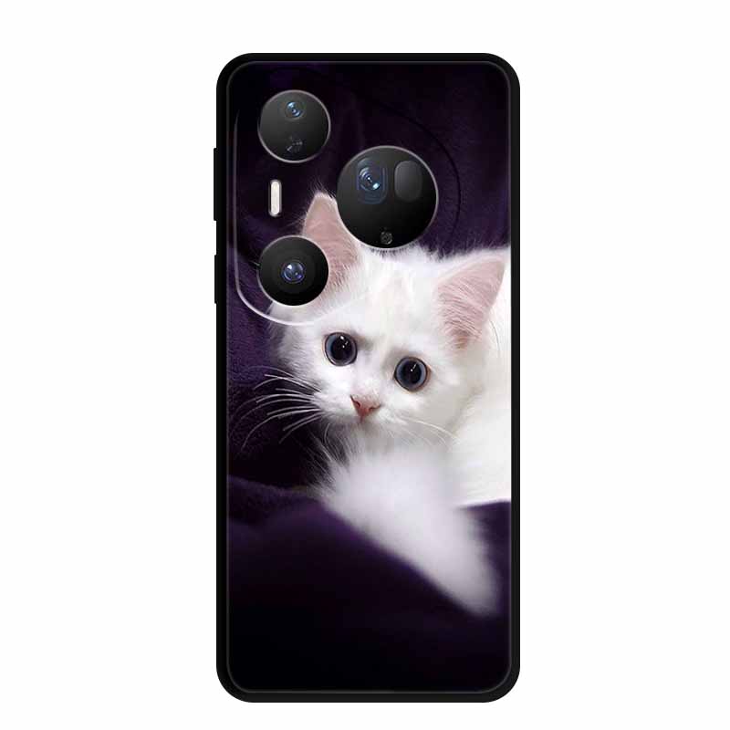 Cover For Huawei Pura 80 Pro Plus Silicone TPU Phone Case for Pura80 pro+ 80 Ultra Para Black Back Soft Protector Cartoon Capa