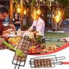 1pc BBQ Rack Removable Hot Dog Accessories Portable Outdoor With Wooden Handle Sausage Grill Cage Grill Basket