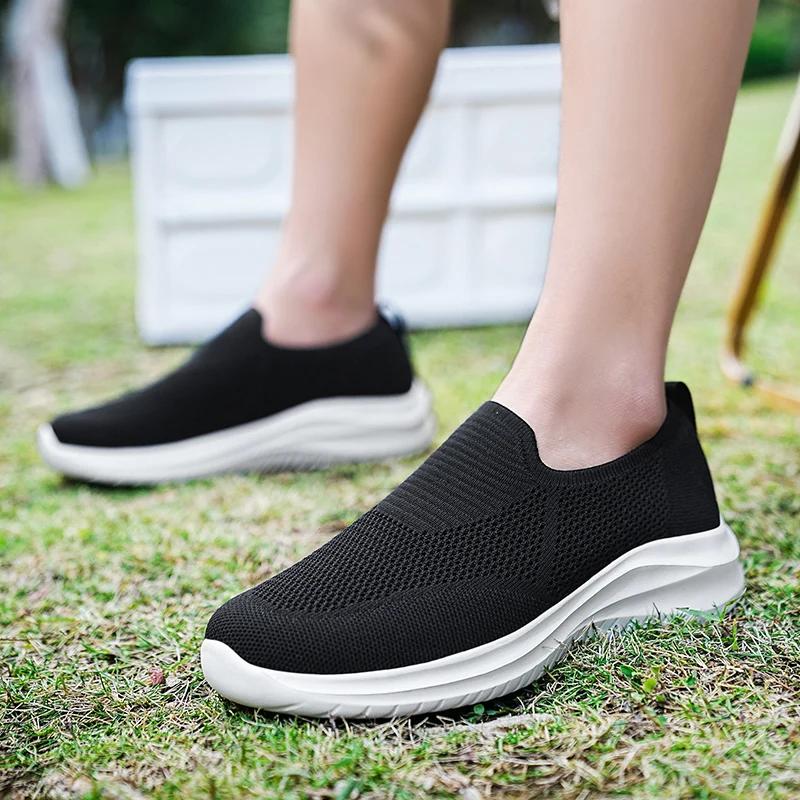 Fashion Men's Vulcanized Shoes Fashion Breathable Outdoor Mesh Casual Sneakers Lightweight Comfortable Men  Walking Shoes