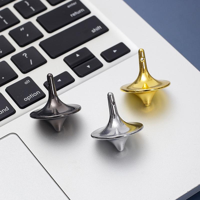 Metal Top Spinner Desk Fidget Toy Spinner Good Balance Desktop Toy For Teens Adults Gifts Stress Anxiety Adhd Relief Figets Toy