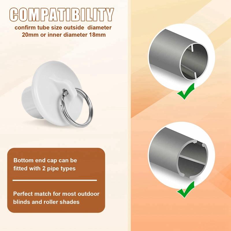 Outdoor Windproof Window Curtain Roller Blind Replacement Parts Drum-Type Hardware Bungee Kit And End Cap Shade Tie Down