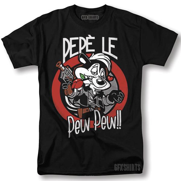 Pepe Le Pew Pew Shirt Classic Cartoon Skunk Vntg Graphic Design T-Shirt Unisex T-Shirt M