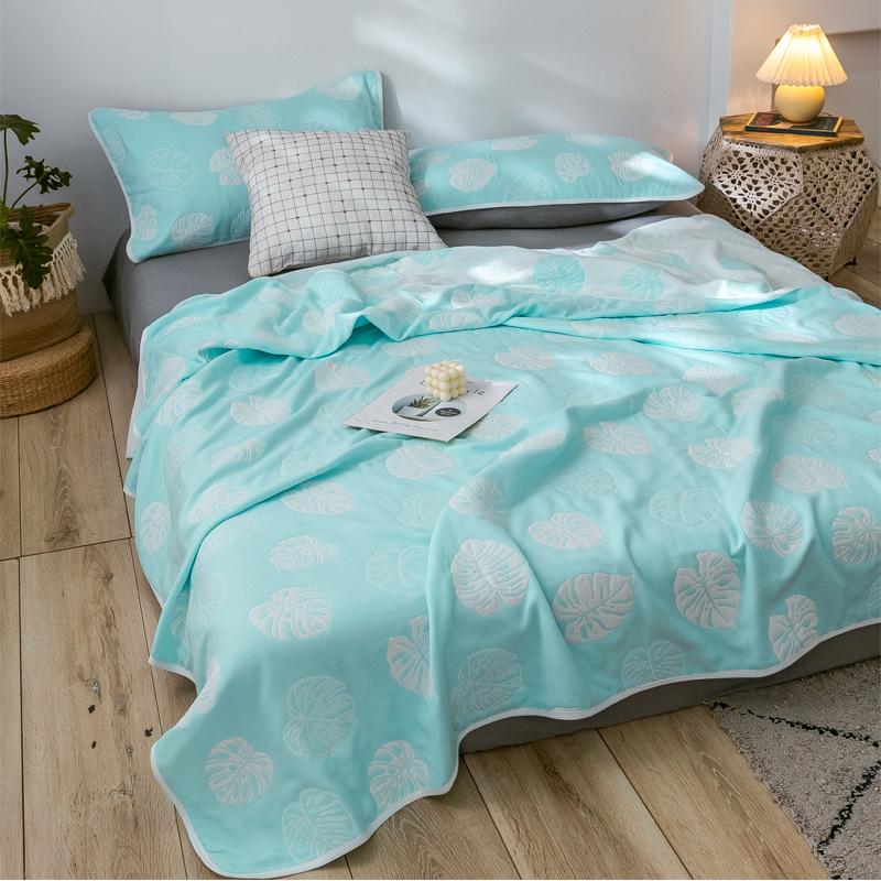 The New Cotton Six-layer Gauze Towel Quilt Is A Single Double Air Conditioning Blanket, A Cotton Sofa Towel, A Four-season Lunch Break Blanket