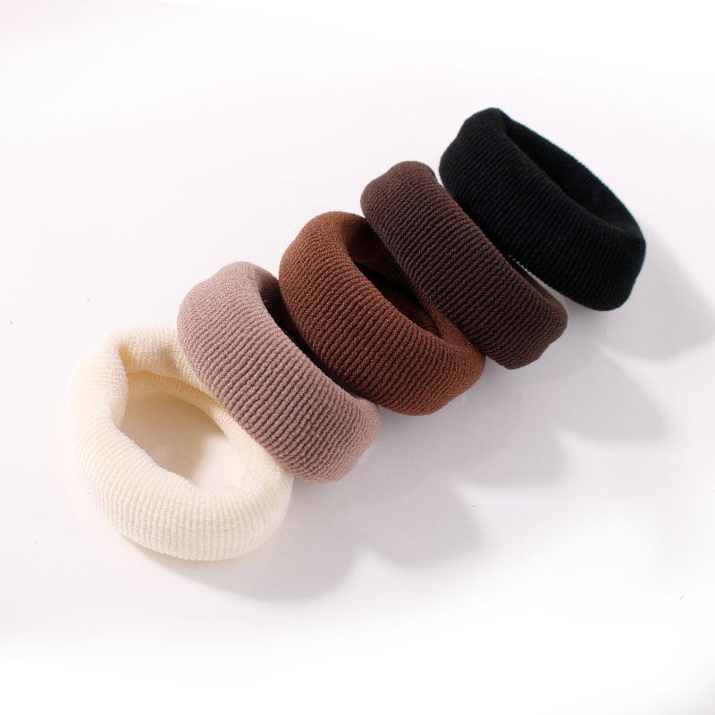 Thickened Seamless Hair Tie for High Ponytails, Wide Elastic Band for Buns, High Elasticity Hair Ring.