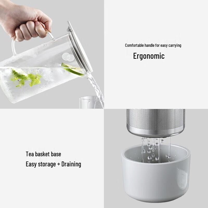 Buydeem Portable Glass Tea Infuser Pot