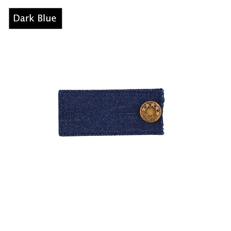 New 4-1PC Extension Buttons Pant Buckle Hook Stretch 2 Button Holes Adjustment Jeans Waist Buckle Extension Quilting Supplies 1PC темно-синий