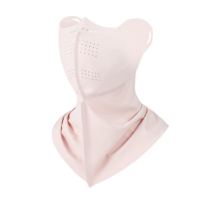 Summer Face Mask with Scarf Sun Protection Breathable Women Face Mask Outdoor Travel Ice Sense Face Neck Protection