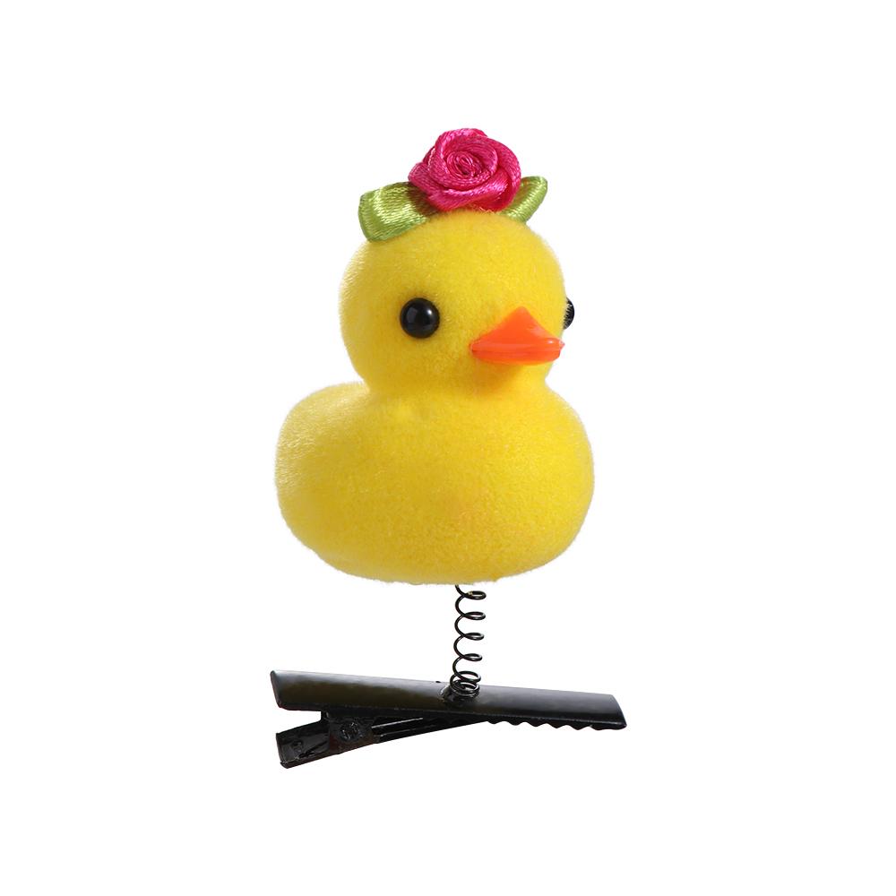 Fashion Flower Duck Hair Clips Plush Cap Chicken Side Barrettes Hair Accessories Funny Cartoon Duckbill Clips Party