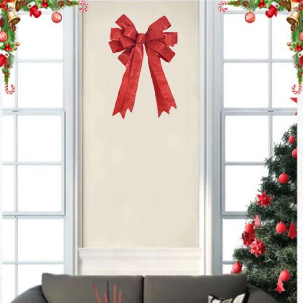 2 ks Třpytivé vánoční mašle velká velikost ozdoby na vánoční stromek vánoční stromkové mašle svatba