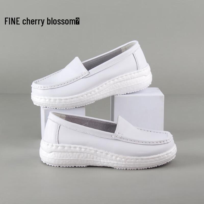 Women s BE06 Popcorn Sole Genuine Leather Nurse Shoes 39