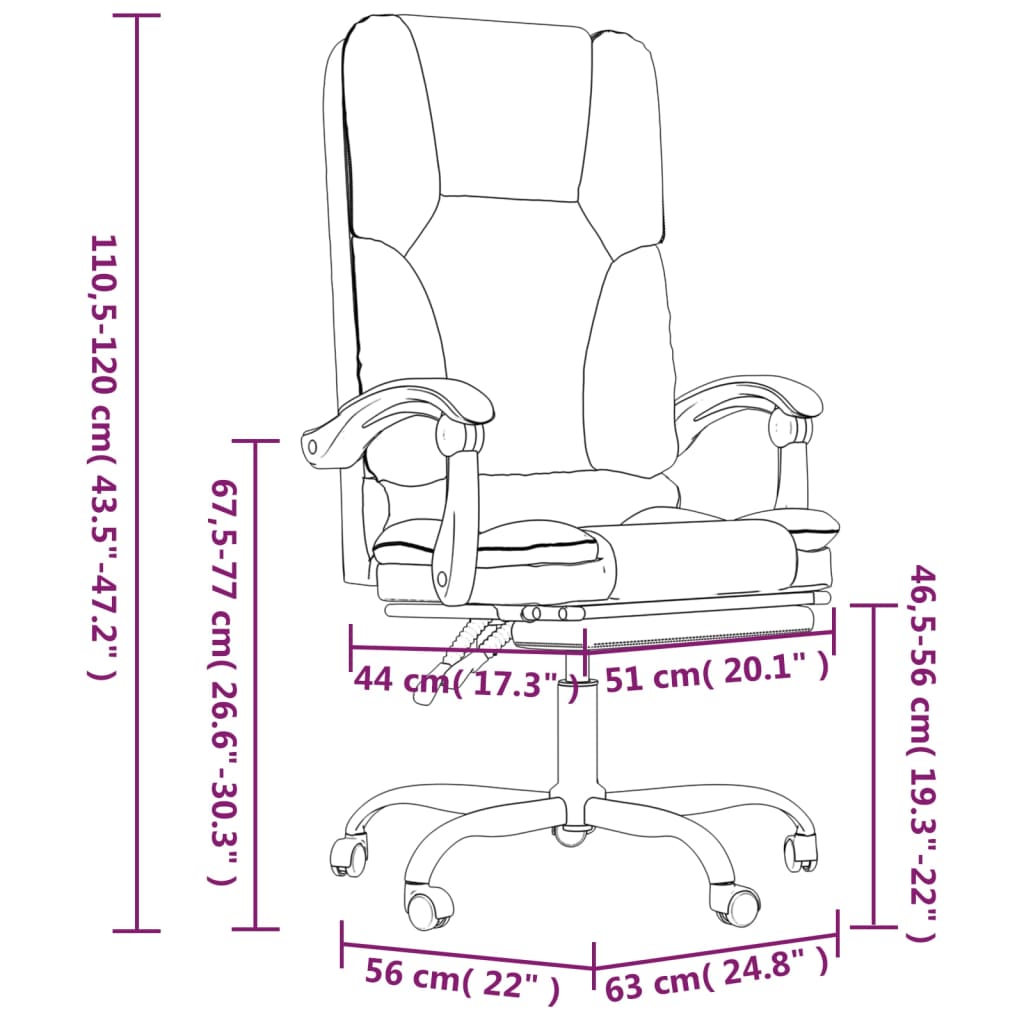 Massage Office Chair In Brown Fabric