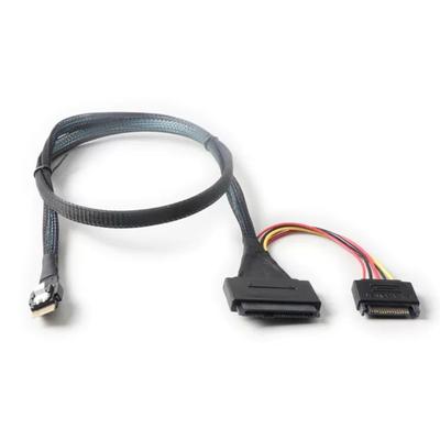 High-speed SFF8654 4i Interfaces Connector To SFF8639 SSD Hard Disk Adapter Cable with A Power Cord Support PCIE4.0
