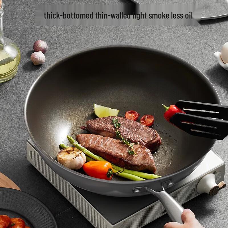 COOKER KING Titan-Keramik Antihaft Flachboden Wok
