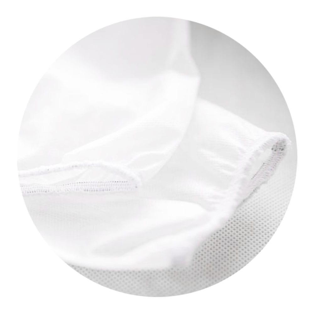 Cosmetic Apron White With Elastic Band, Tied With Straps (20G Non-woven) 1 Piece