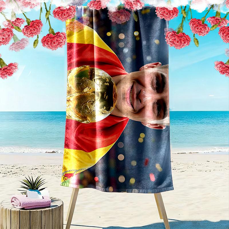 Pedri Print Beach Towel, Large Soft Quick Dry Towel for Beach Camping Swimming
