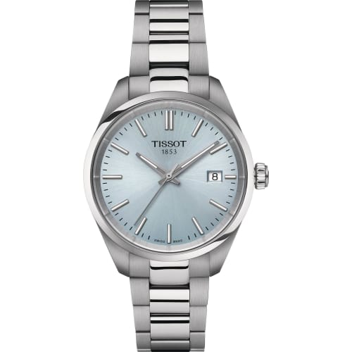 

Tissot PR100 Men s Watch with Bracelet and Light Blue Dial, Officially Imported, Model T1502101135100