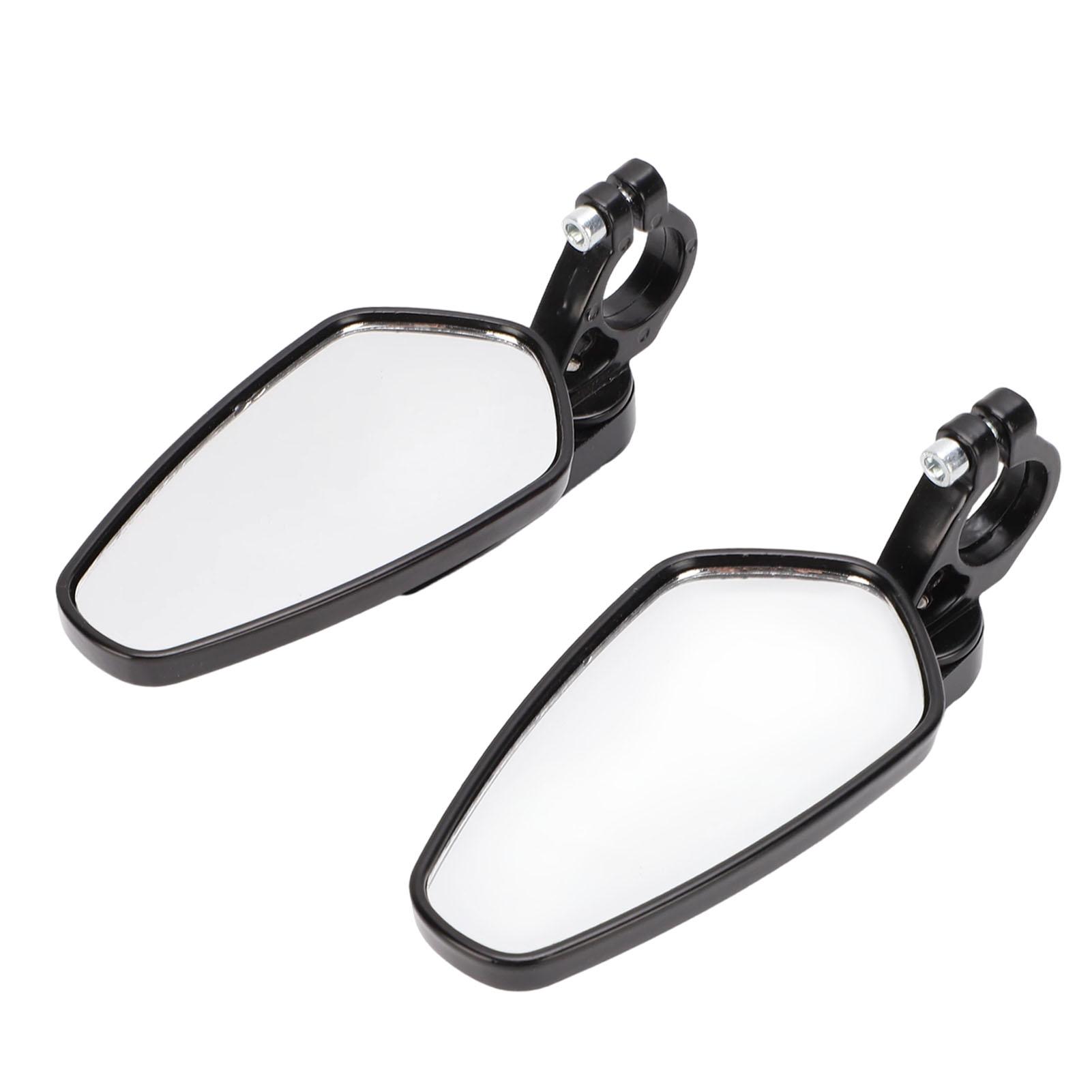 Motorcycle Handlebar Mirrors Black Aluminium Alloy Housing Universal Motorcycle Rearview Mirror