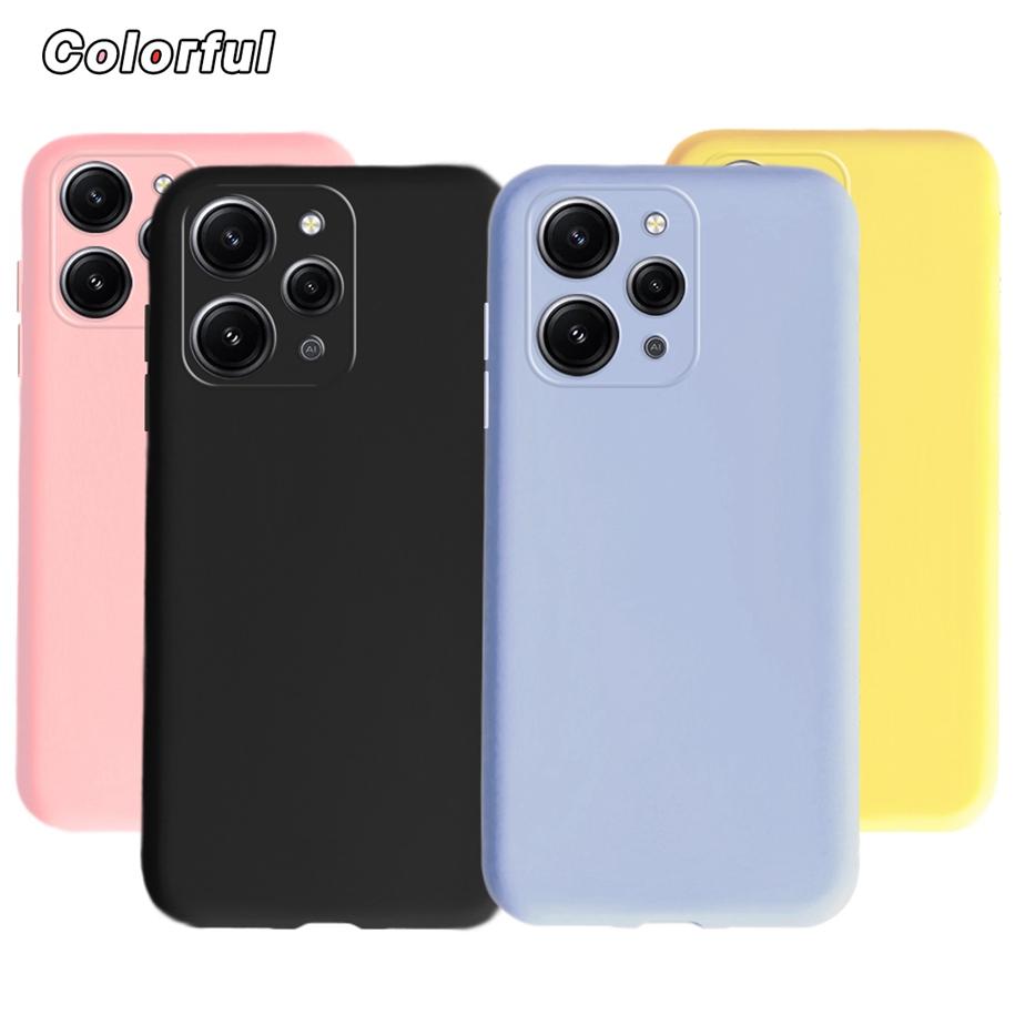 Para Xiaomi Redmi 12 Funda Moda Silicona Líquida TPU Suave Trasera Cubierta del Teléfono Para Xiomi Redmi 12 2023 Funda Redmi12 A Prueba de Golpes Capa