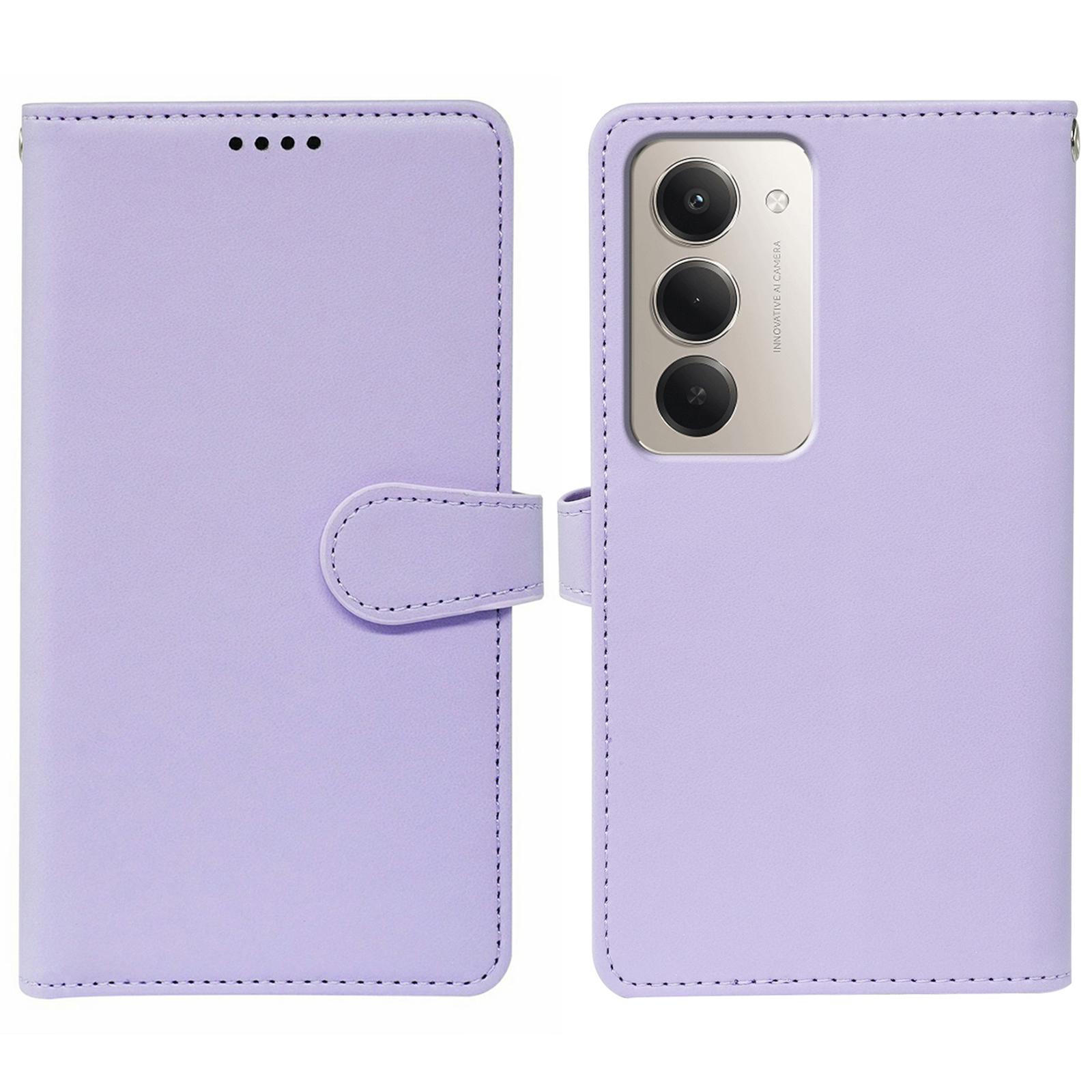 

Чохол для Xiaomi Redmi 15 5G з 9 відділеннями для карток, підставкою з PU шкіри, чохол для телефону Purple