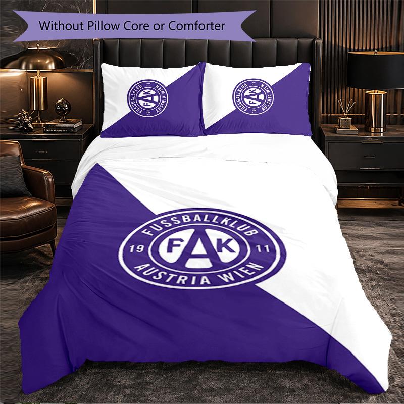 Austria Wien FC Themed Bedding 3Pcs Duvet Cover Set Decorative Bed Linen For Teen Room Home Decoration