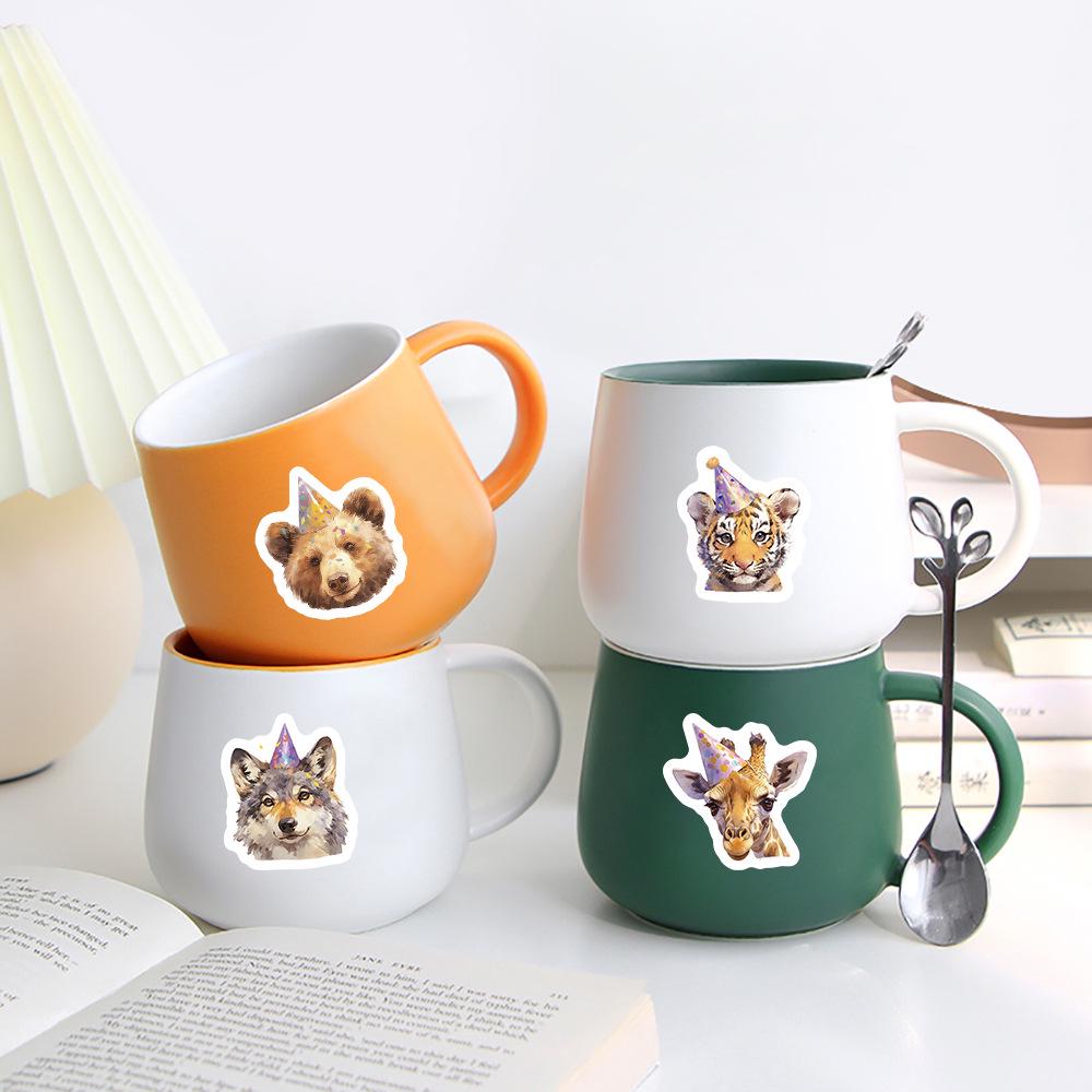 500 Animal Happy Birthday Stickers/Roll - DIY Children's Gift, Diary Decoration, Sealing Stickers