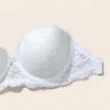 Women Lace Bra Half Cup Demi Bras with Thick Padded Lingerie Strapless Backless Design B Cup Underwear