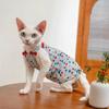 German cat clothes hairless cat Sphinx sling pit strip belly protection bow vest pet cat short sleeved cat