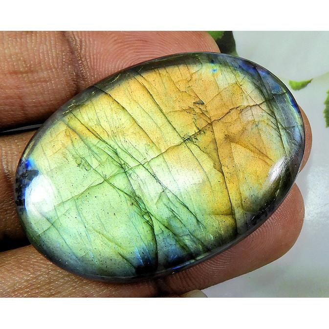 

Natural Labradorite Golden Flash Oval Cabochon Loose Gemstone 33X45X07 MM PP-1560