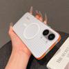 For Xiaomi POCO X8 Pro Max Case Simple Magnetic Matte Transparent Corrugated Hard Cover For POCO X8 Pro Shell Dustproof Bumper