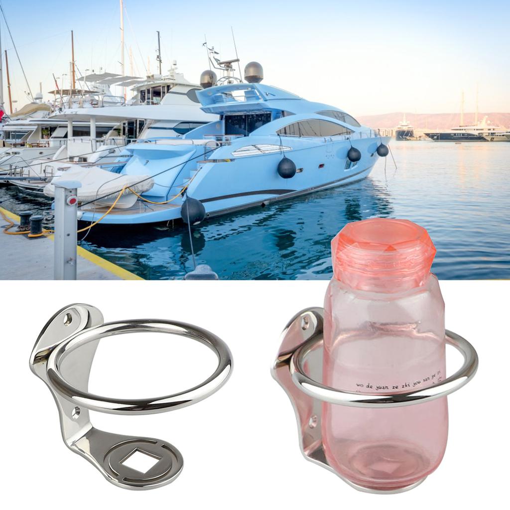 Cup Drink Holder Can Bottle Holder Stand Mount Support Auto Car Marine Boat Truck RV Fishing Box 316 Stainless- Steel