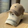 Korean-style Women's Cap with Embroidered Letters, Hard-brimmed Baseball Cap, Trendy and Versatile, Casual Student Cap, Suitable for Spring and