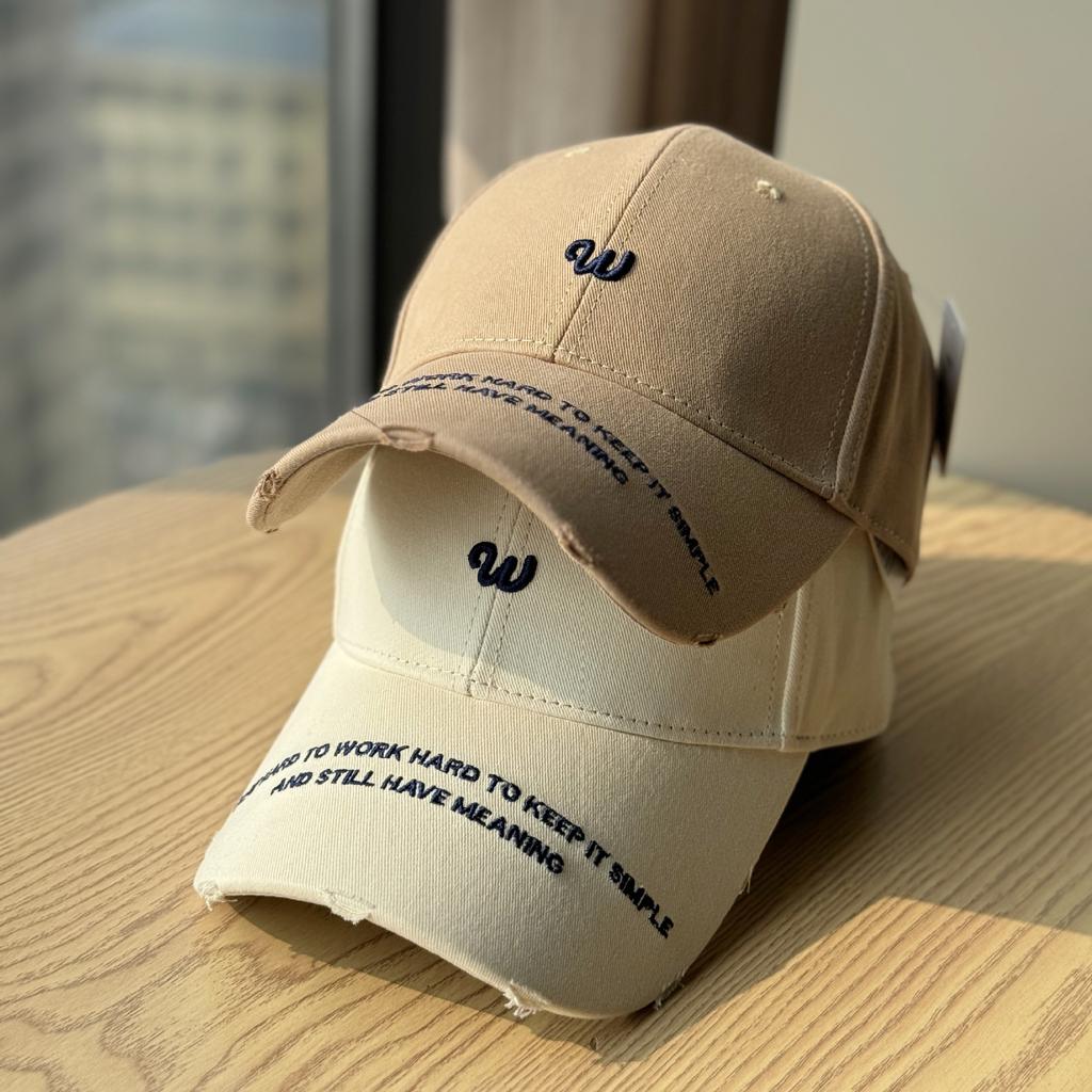 Korean-style Women's Cap with Embroidered Letters, Hard-brimmed Baseball Cap, Trendy and Versatile, Casual Student Cap, Suitable for Spring and