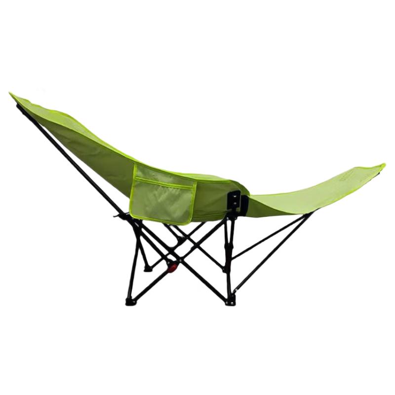 ZISIZ Portable Adjustable Camping Moon Chair with Leg Rest