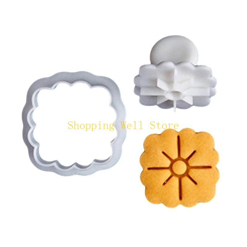 KX4B 2025 Snake Cookie Molds Set Fondant Cutter Plastic Texture Baking Tool