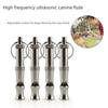New Dog Whistle Pet Training Whistle Stainless Steel Silver Portable Adjustable Ultrasonic Cat/Dog Behavior Training Aid Tool