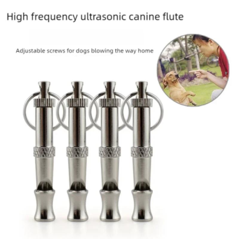 New Dog Whistle Pet Training Whistle Stainless Steel Silver Portable Adjustable Ultrasonic Cat/Dog Behavior Training Aid Tool