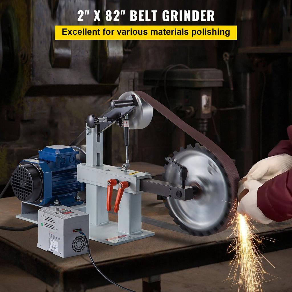 Benchtop Disk & Belt Sander Bench Sander 1.5KW with Ph 427 X 12" Wheel Adjustable Sanding Belt, Central Machinery Belt and Disk Sander 0-2800Rpm