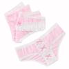 LittleForBig Women's Mesh Panties, Pink Princess, 3-Pair Set, Size S