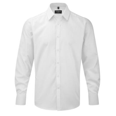 Mens Herringbone Long-Sleeved Formal Shirt