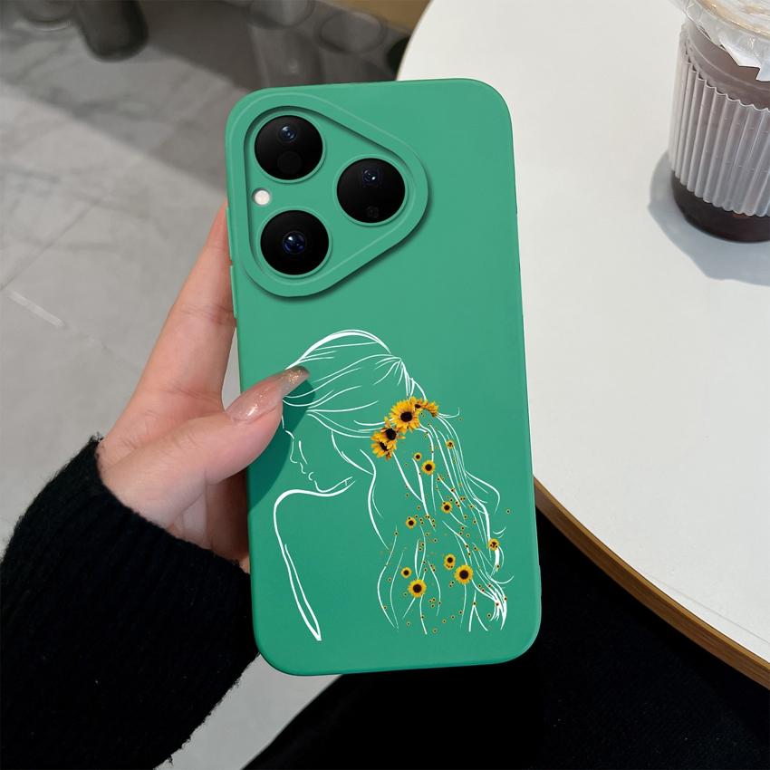 For Huawei Nova Y61 Y70 Y72 Y90 4E 5T 6 7 8 9 SE Pura 80 Pro Phone Case Cool Girls Pattern Screen Protector Anti Slip Shell For Huawei Silicone Casing