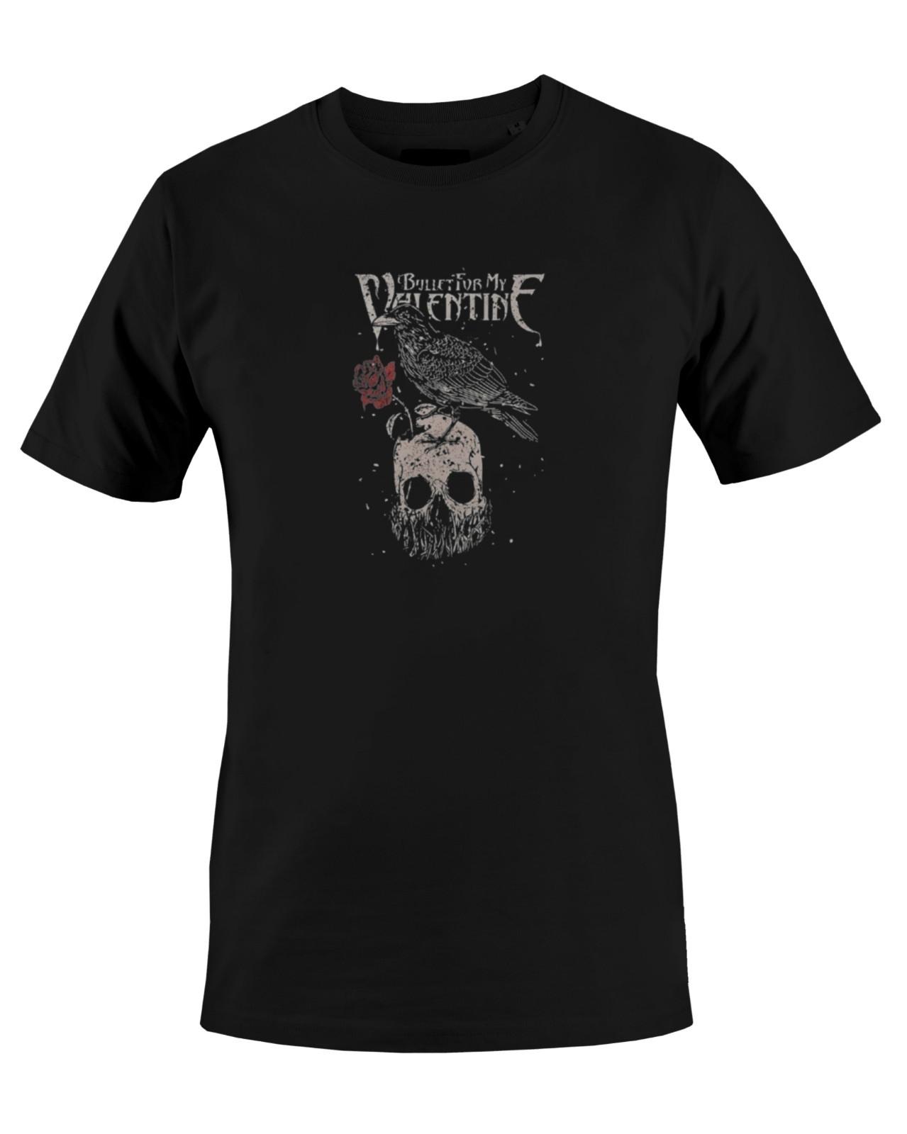 Bullet For My Valentine Crow Skull Graphic Mens T-Shirt S