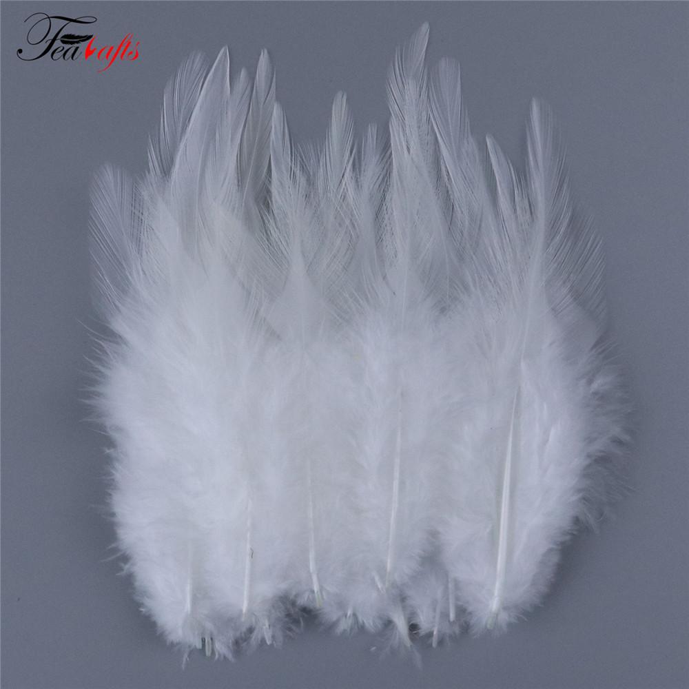 100pcs Rooster Feather Plume For Jewelry Making Pink Fly Tying Plumas Wedding Dress Decorative Dream Catcher Feathers DIY Crafts
