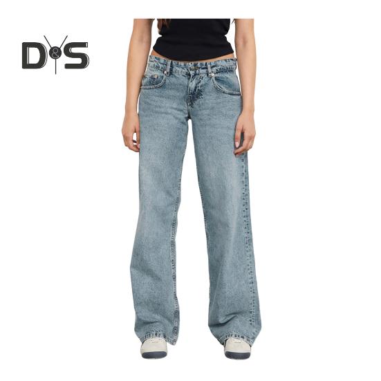 Pantalones de Mujer con Bolsillos Cintura Baja Rectos Pierna Ancha Cierre de Botón y Cremallera Pantalones Largos para Uso Diario Viajes