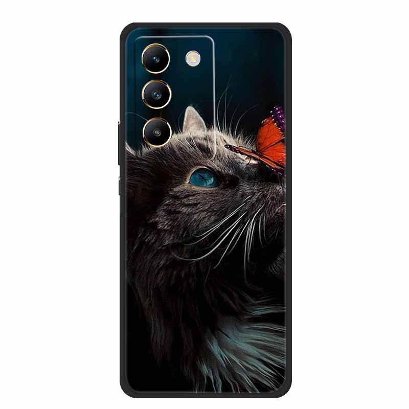Phone Case For Vivo V30 Lite 4G Back Cover Case Shockproof Black Silicone Soft Funda For Vivo V30 Lite Case 6.67" V 30 Lite Capa