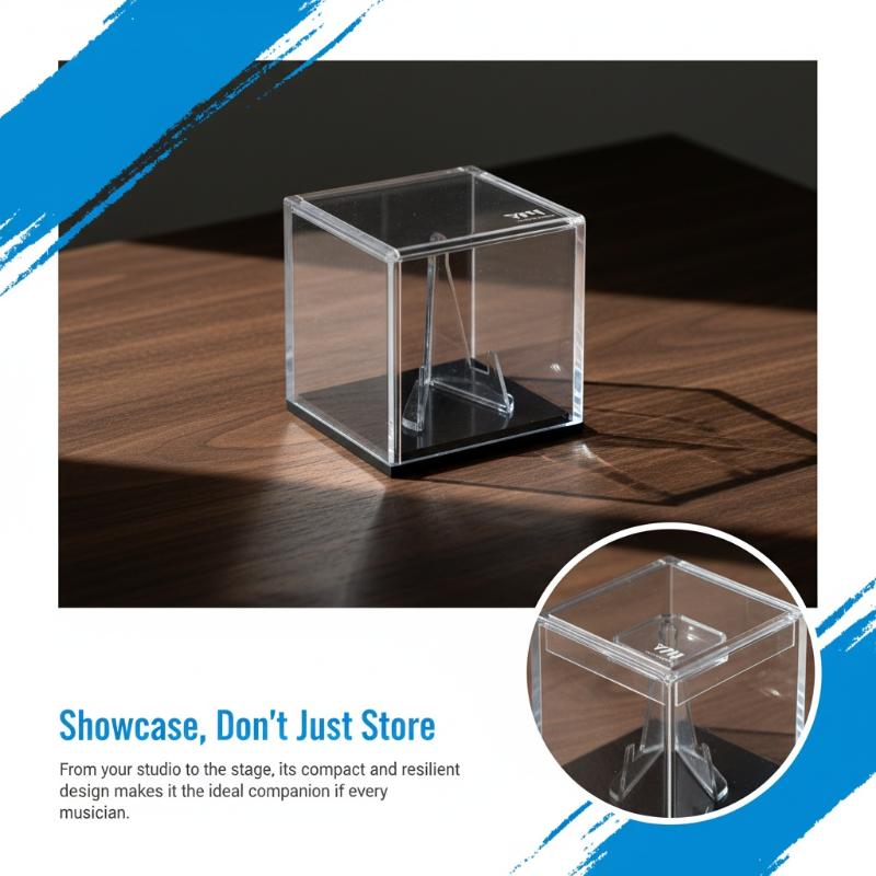 Acrylic Guitar Pick Display Box With Stand Collectible Rack Storage Case Transparent Pick Jewelry Holder For Guitar Accessories