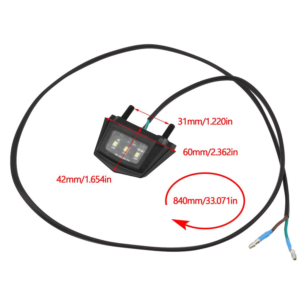 Motorcycle License Plate Light LED Mini Motorbike Parts 12V 1PCS For KTM Universal Waterproof Rear Tail Number Light